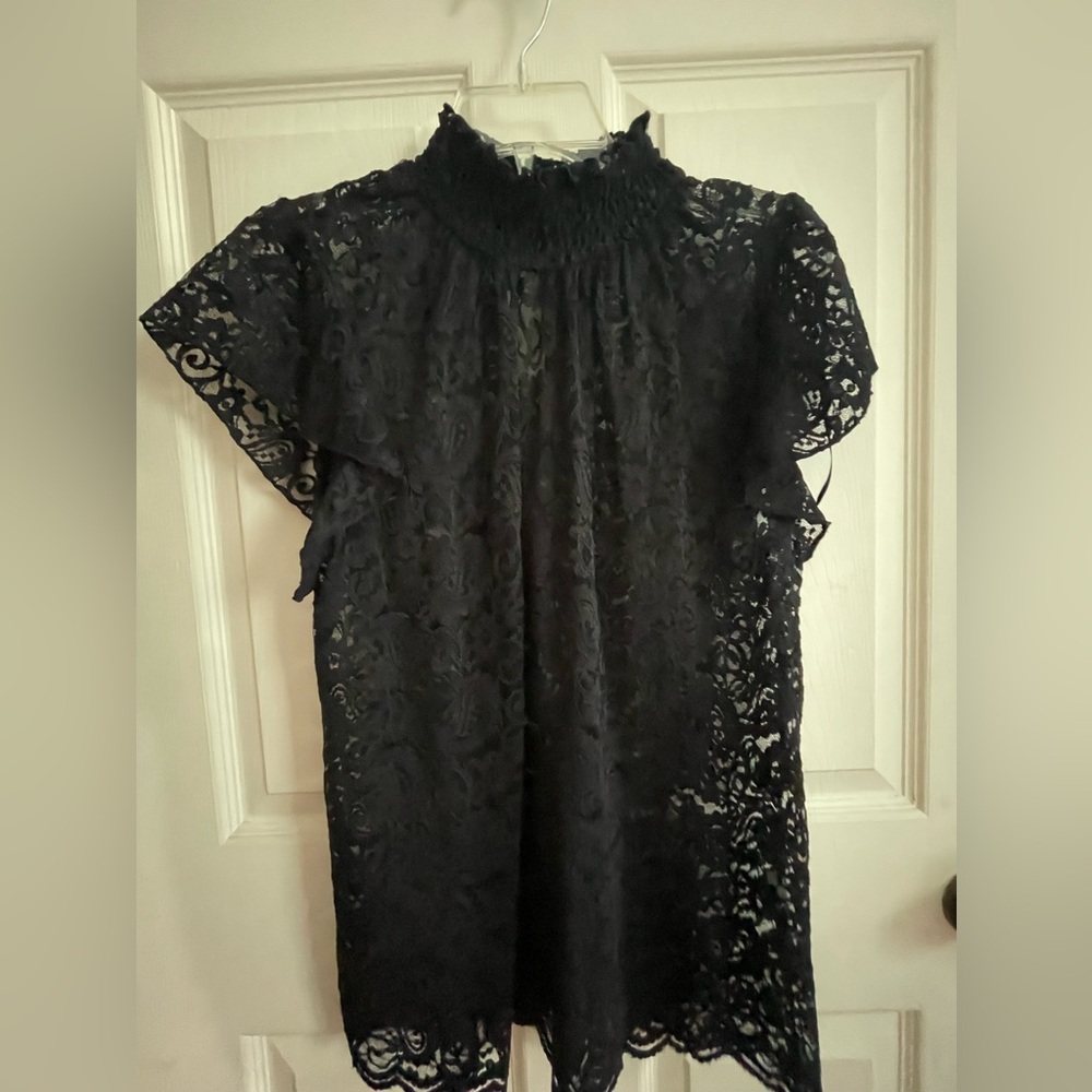 Adiva Black Lace Blouse